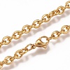 304 Stainless Steel Cable Chain Necklaces NJEW-H203-01G-1