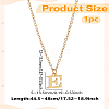 304 Stainless Steel Letter Pendant Necklaces NJEW-LP0001-53E-G-2