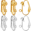36Pcs 2 Colors Brass Clip-on Earring Findings KK-BBC0016-11-1