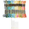 18 Skeins 6-Ply Polyester Embroidery Floss DIY-CY0002-44-1
