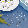 15 Pairs 3 Styles Cubic Zirconia Ear Studs STAS-UN0022-47-3