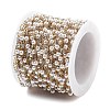 Handmade Round ABS Imitation Pearl Beaded Chains CHS-P019-09A-G-3