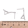 Anti-Tarnish Rhodium Plated 925 Sterling Silver Stud Earring Findings STER-F048-36P-4