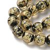 Handmade Luminous Foil Glass Beads LAMP-K039-42-5