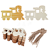 Vehicle Theme Unfinished Blank Wooden Pendants Set for Painting Arts WOOD-WH0124-26J-1
