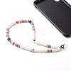 Acrylic Letter Beads and Handmade Polymer Clay Beads Mobile Straps HJEW-JM00552-2