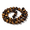 Natural Tiger Eye Round Bead Strands G-P072-33-10mm-2