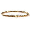Bohemia Glass Seed Beads & Synthetic Non-magnetic Iron Hematite Beads Stretch Bracelets FI4586-6-1