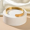 304 Stainless Steel Plain Cuff Bangles for Women BJEW-P344-01B-G-3