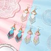 Angel Handmade Glass Seed Beads Dangle Earrings EJEW-MZ00538-1