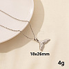 Stylish Ocean Stainless Steel Fishtail Pendant Necklace for Women ZE1503-3-1