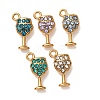 304 Stainless Steel Rhinestone Pendants STAS-L318-18G-01-1