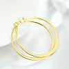 Perfect Design Ring Brass Hoop Earrings EJEW-BB01542-3