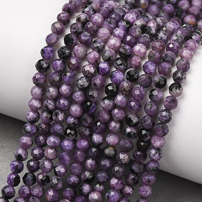 Natural Charoite Beads Strands GG-CBAA8F4-B09-4mm-B-1