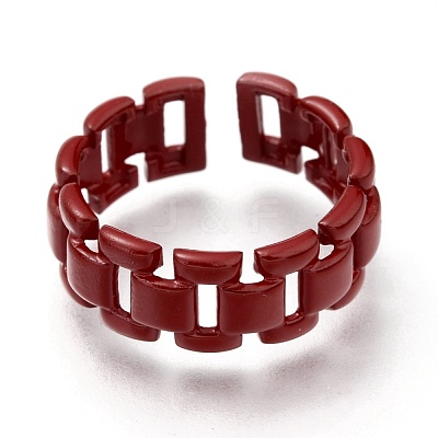 Spray Painted Brass Cuff Rings KK-I683-24-1