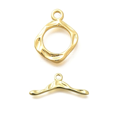 Rack Plating Brass Toggle Clasps KK-M309-45G-1