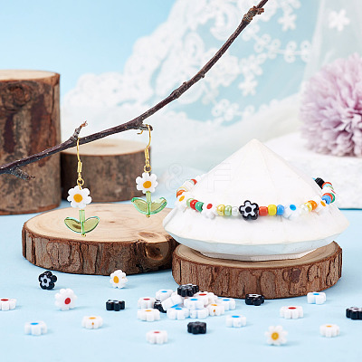 120Pcs 4 Styles Handmade Millefiori Glass Bead Strands LAMP-TA0002-69-1
