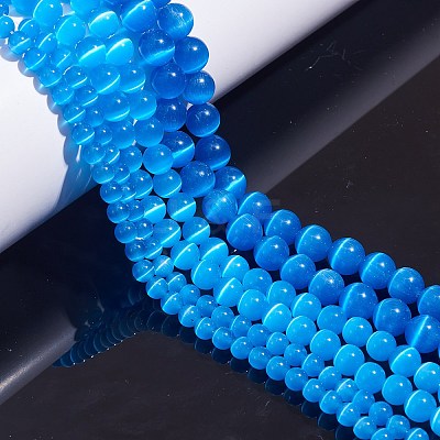 Round Cat Eye Beads G-SZ0001-80F-1