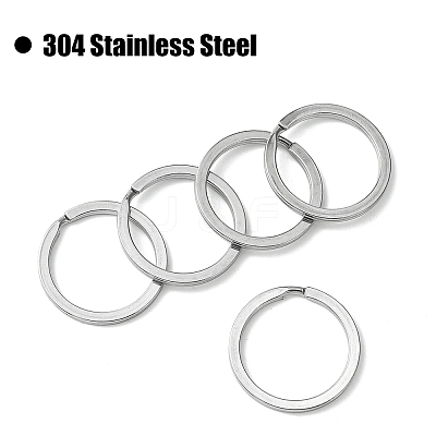 304 Stainless Steel Keychain Clasp Findings STAS-YW0001-80-1