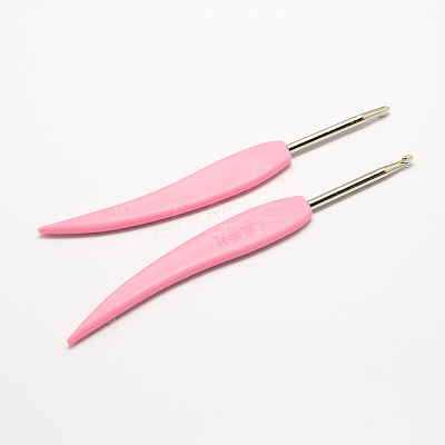 Plastic Handle Zinc Alloy Crochet Hooks Needles TOOL-R037-2.5mm-1