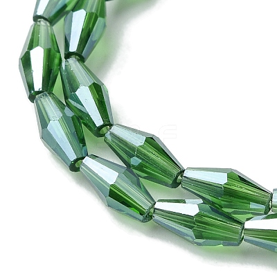 Transparent Electroplate Glass Beads Strands GLAA-K064-05A-PL05-1