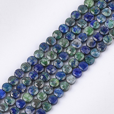 Natural Chrysocolla and Lapis Lazuli Beads Strands G-S354-41-1