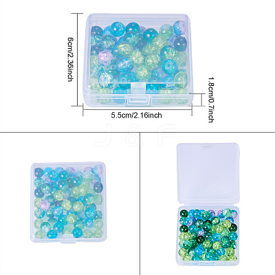 Transparent Plastic Bead Containers CON-BC0004-61-1