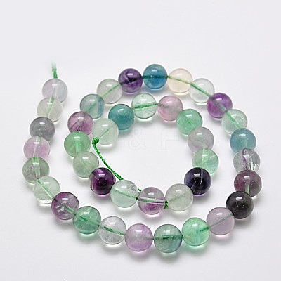 Natural Fluorite Beads Strands G-E112-4mm-18-1