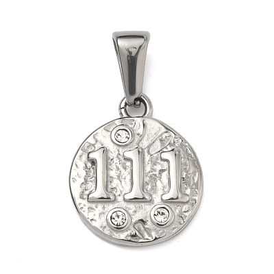Textured 304 Stainless Steel Pendants STAS-A140-02P-1-1