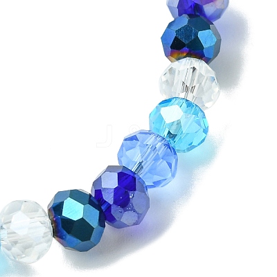 Electroplated Glass Beaded Stretch Bracelets BJEW-JB10900-1
