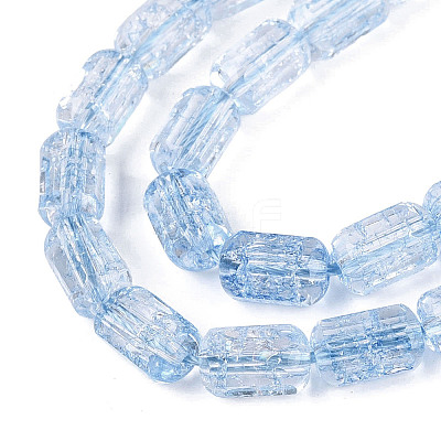 Crackle Transparent Glass Beads Strands GLAA-N068-05A-03-1