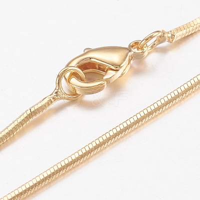 Brass Snake Chain Necklaces X-MAK-L009-01G-1