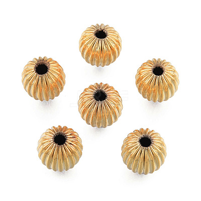Brass Grooved Beads LS-KK-N259-27A-1