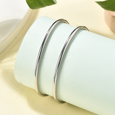 304 Stainless Steel Cuff Bangles for Women Men STAS-B082-08P-1
