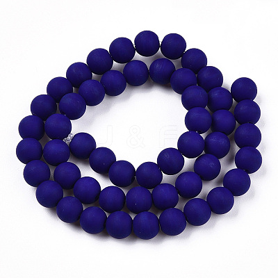 Opaque Glass Beads Strands GLAA-T032-P8mm-MD03-1