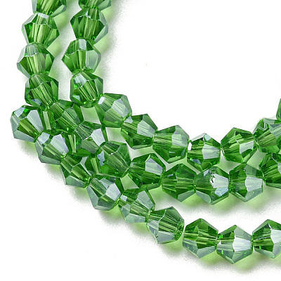 Transparent Electroplate Glass Beads Strands GLAA-F029-2mm-C03-1