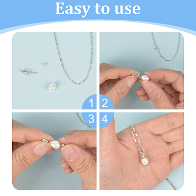 3Pcs 3 Style 925 Sterling Silver Rhinestone Pendant Bails FIND-ME0001-73-1