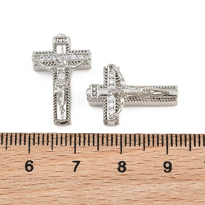 Easter Brass Micro Pave Clear Cubic Zirconia Pendants CU-CBADC6C-10P-04-1