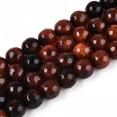 Natural Agate(Dyed & Heated) Beads Strands G-T139-8mm-88D-1