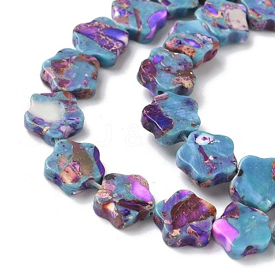 Dyed Synthetic Imperial Jasper Beads Strands G-D337-10mm-B02-1