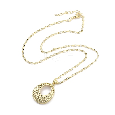 Brass Pendant Necklaces NJEW-B101-04G-01-1