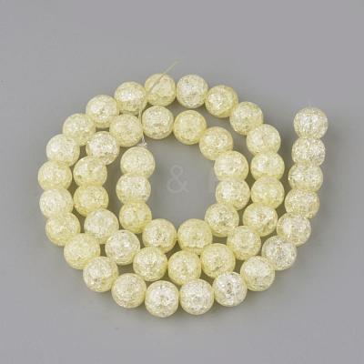 Synthetic Crackle Quartz Beads Strands GLAA-S134-6mm-06-1