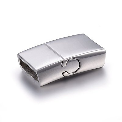 Tarnish Resistant 304 Stainless Steel Magnetic Clasps with Glue-in Ends STAS-E440-49P-1