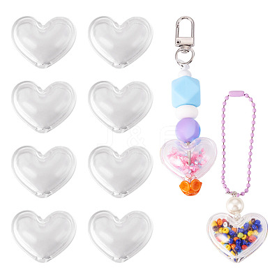 12Pcs Transparent Acrylic Beads TACR-TA0001-77C-1