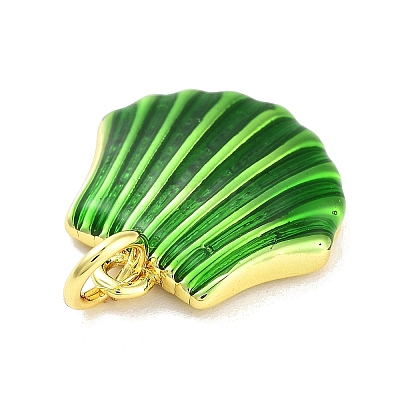 Real 18K Gold Plated Rack Plating Brass Enamel Charms KK-M293-31G-04-1