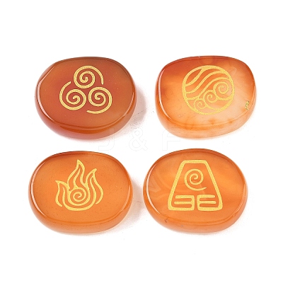 4Pcs 4 Styles Natural Carnelian Display Decorations G-F786-02B-02-1