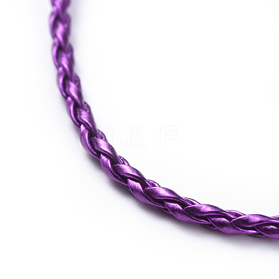 Trendy Braided Imitation Leather Necklace Making NJEW-S105-M-1