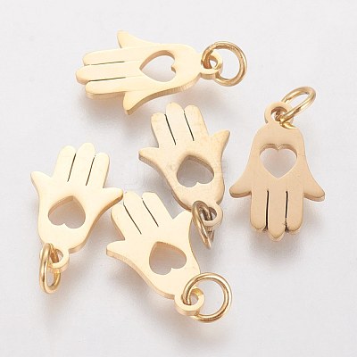 304 Stainless Steel Pendants STAS-Q201-T453G-1