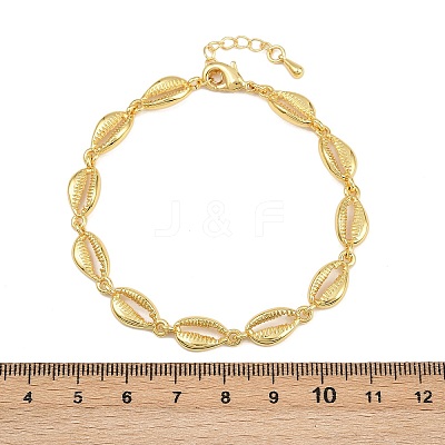 Brass Link Chain Bracelets for Women BJEW-L707-04G-01-1