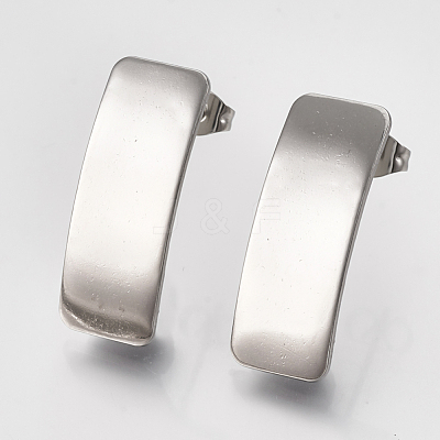 Non-Tarnish 304 Stainless Steel Stud Earring Findings X-STAS-Q231-08A-1